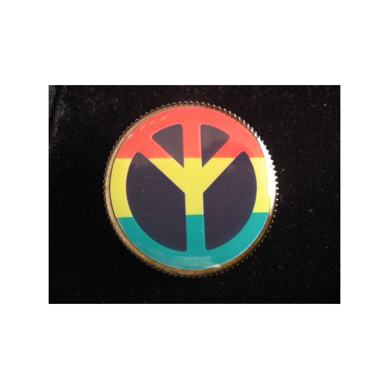 BROOCH Vintage, Peace and love Reggae, resin set