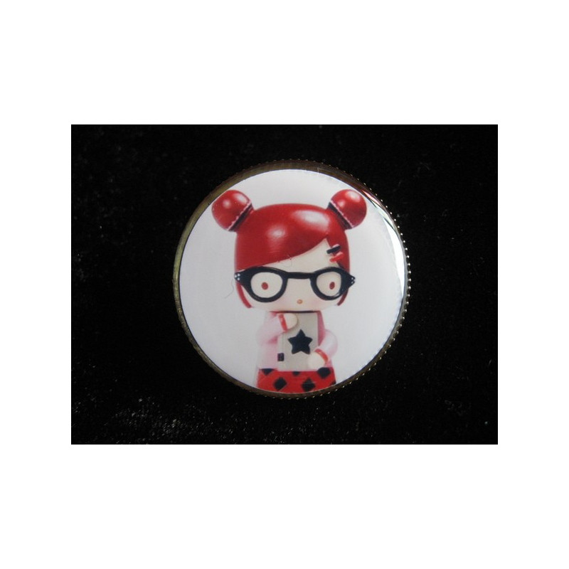 Kawaii brooch, Alex Dolls, set with resin