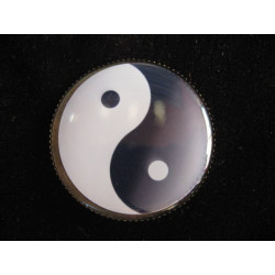 PIN Zen, Yin and Yang, set with resin