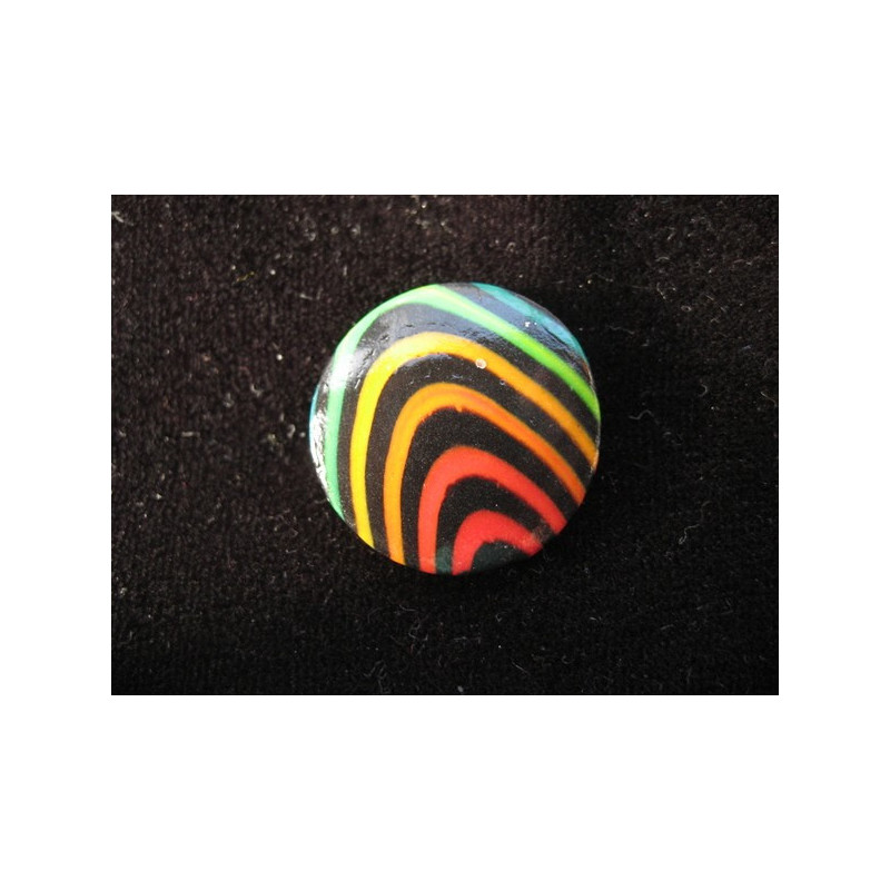 Bague pop noire/multicolore