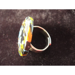 Bague pop noire/multicolore