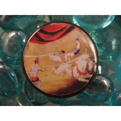 Fancy ring, vintage circus set with resin