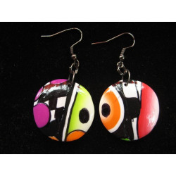 Multicolored pop earrings