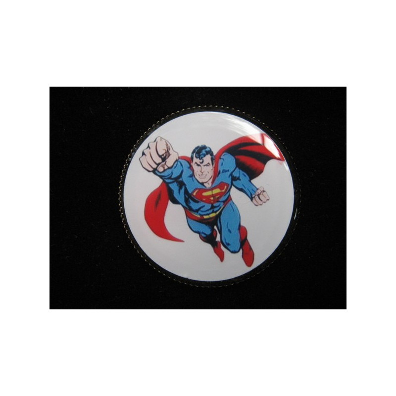 Kawaii BROOCH, Superman, set in resin