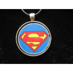 Vintage pendant, Super hero, set in resin