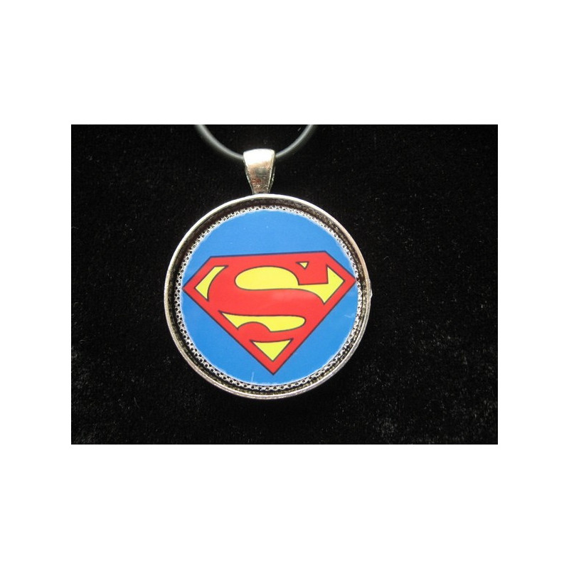 Vintage pendant, Super hero, set in resin