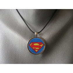 Vintage pendant, Super hero, set in resin