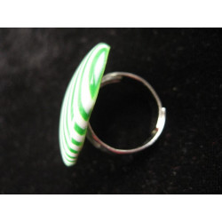 Black/turquoise pop ring
