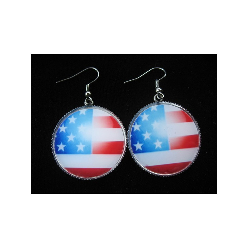 Boucles d'oreilles vintage "USA"