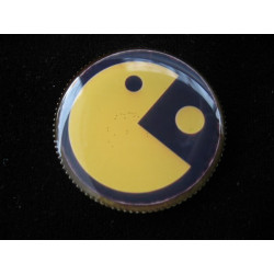 Vintage BROOCH, Pacman, set in resin