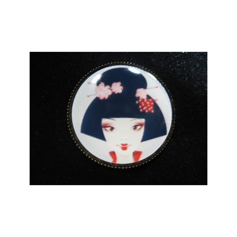 Fancy RING, Geisha, set in resin