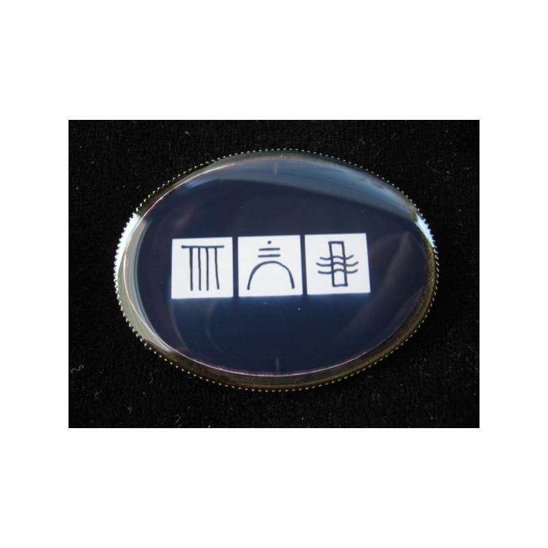 BROCHE ovale Zen, sertie en résine