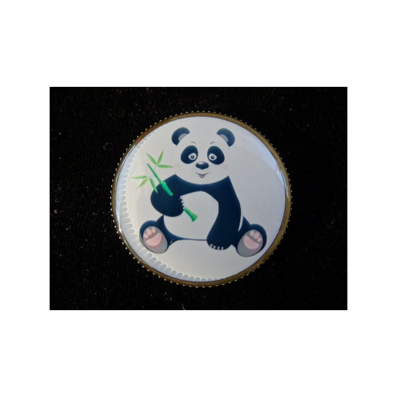 Fancy RING, Panda, set with resin