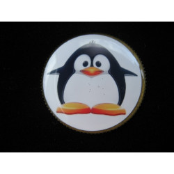 Fancy RING, Happy Penguin, Set in Resin