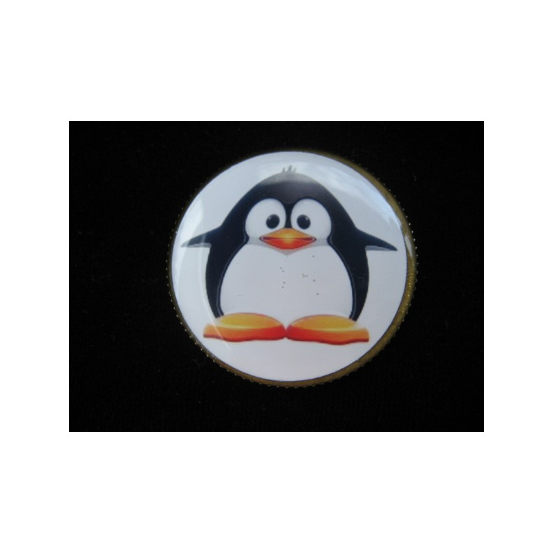 Fancy RING, Happy Penguin, Set in Resin