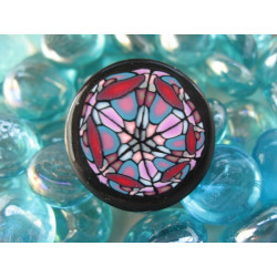 Bague pop noire/multicolore