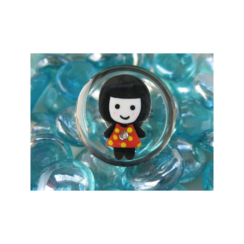 Kawaii doll fantaisie ring