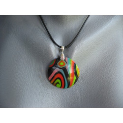 Pop pendant, black / multicolored, in Fimont