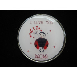 MAGNET fantasy, Ladybug love you Mom, set in resin