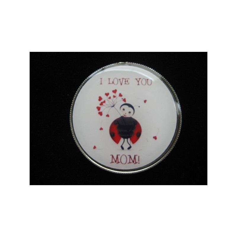 MAGNET fantasy, Ladybug love you Mom, set in resin