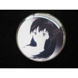 Kawaii brooch, Manga portrait, set with resin