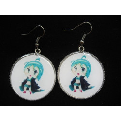 Boucles d'oreilles Kawaii, Manga, serties en résine