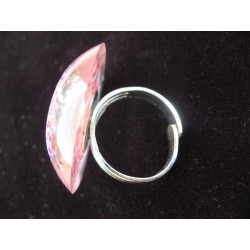 Large cabochon ring, My red heels, in resin