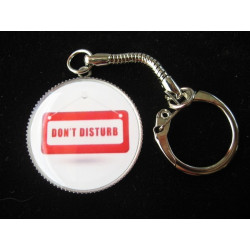 Porte-Clefs fantaisie, Don't Disturb, serti en résine