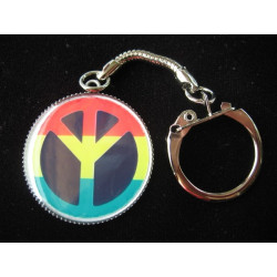 Keychain, Peace and love Reggae, resin set