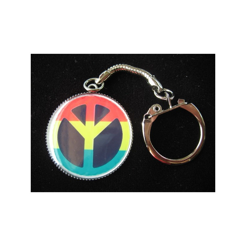 Keychain, Peace and love Reggae, resin set