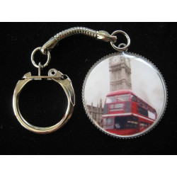 Vintage Keychain Big Ben London, set with resin