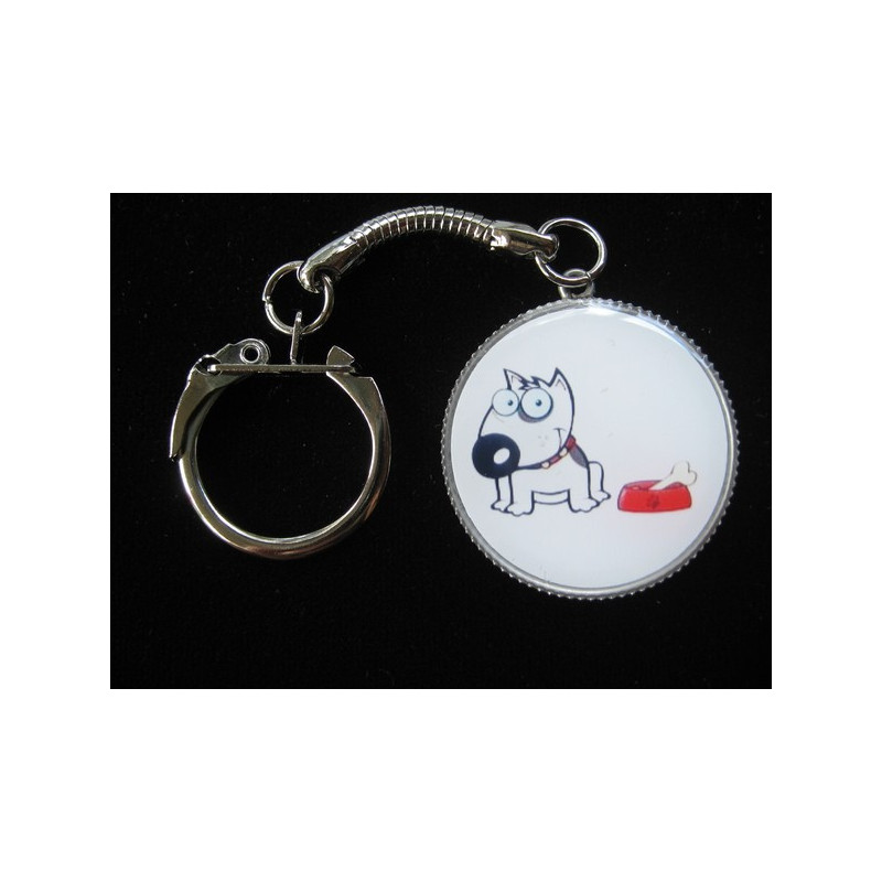 Fancy key ring, Do not touch my bone, set with resin