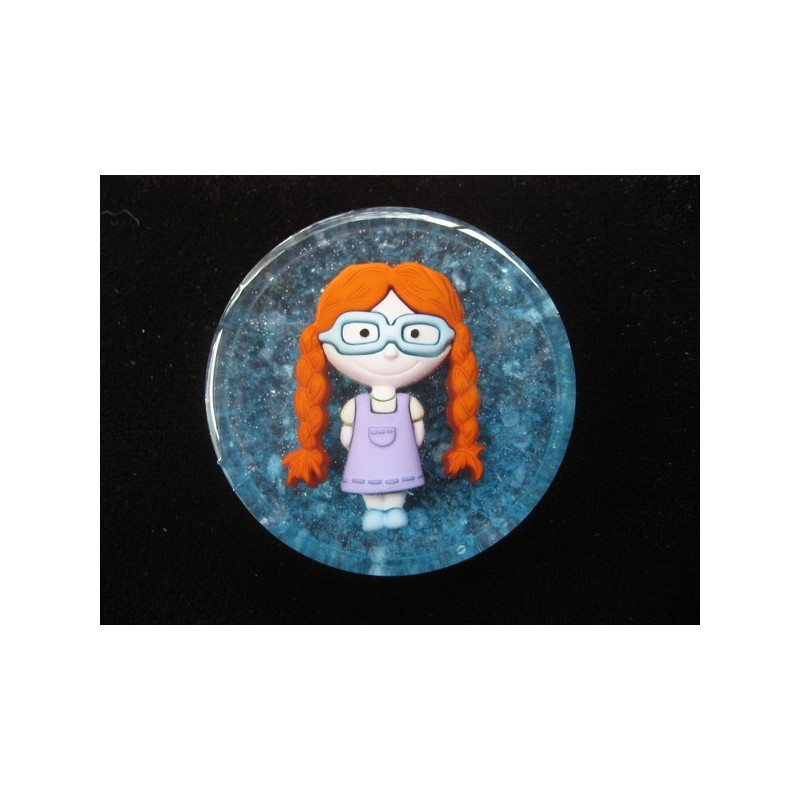 Large fantasy magnet, for girls, on blue resin background