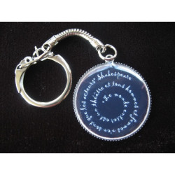 Porte-Clefs vintage, Shakespeare, sur fond noir