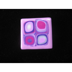 Petite bague carrée pop lilas/prune