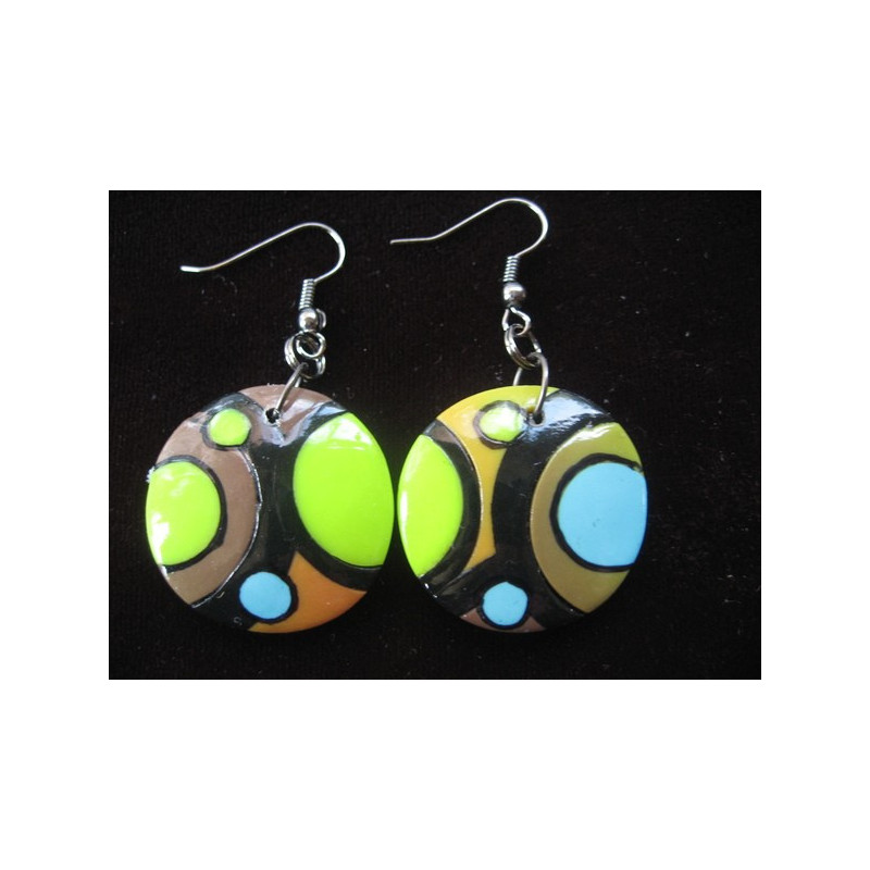 Pop fimo earrings