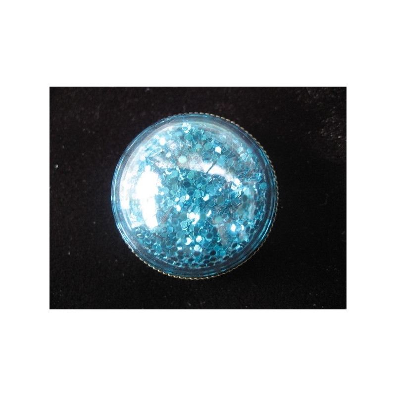 Large dome ring, mobile blue sequins