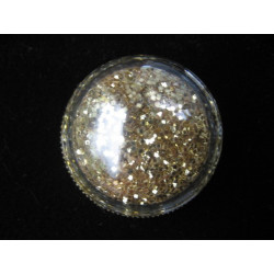 Large dome ring, mobile golden sequins