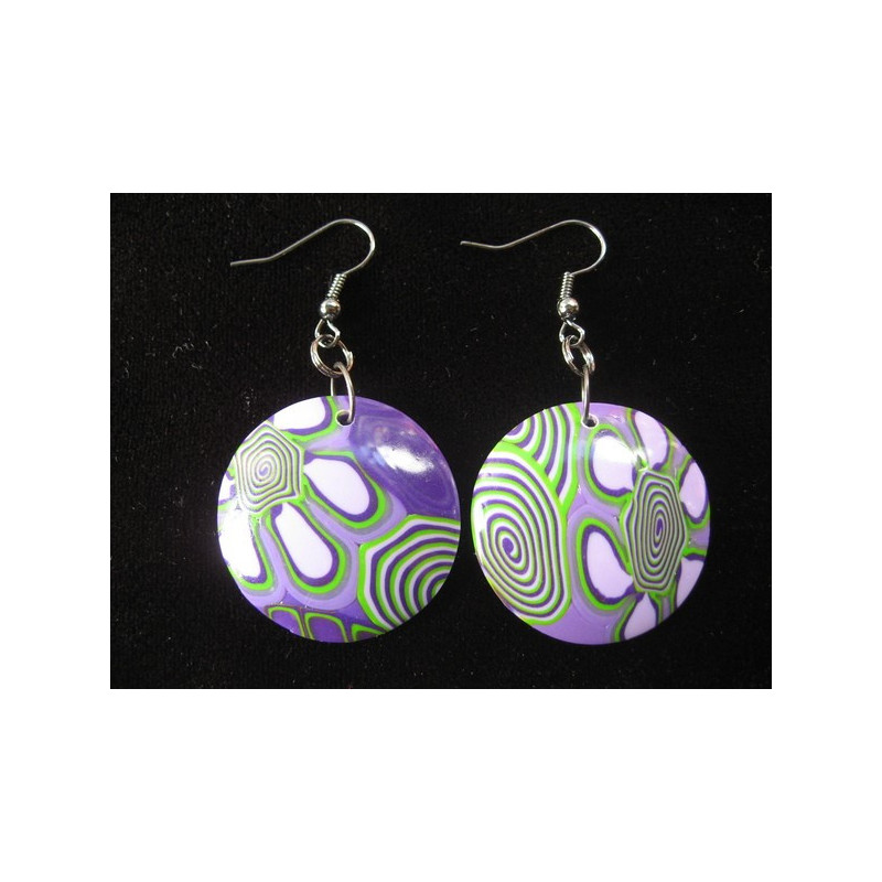 Pop fimo earrings