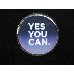 BROCHE fantaisie, Yes you can, sertie en résine