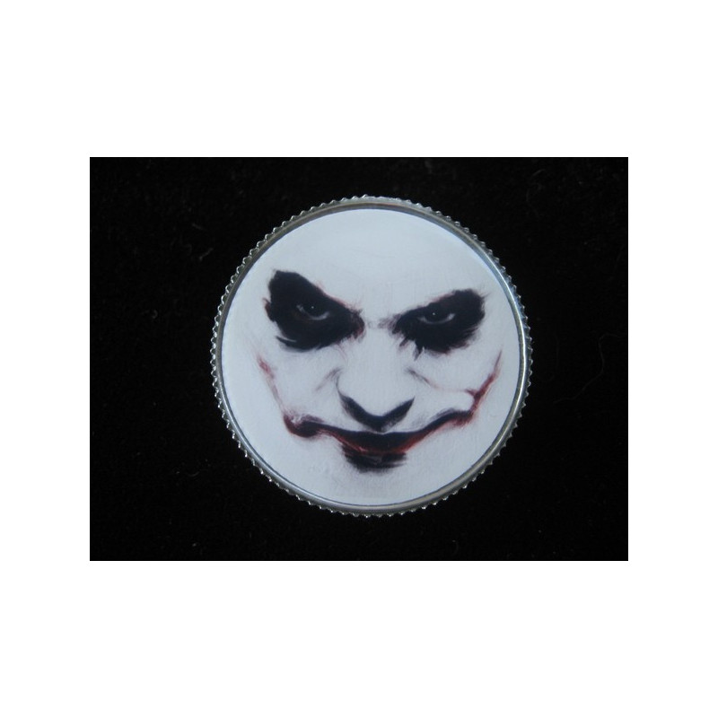 Vintage ring, the Joker, set in resin