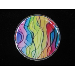 RING graphic, psychedelic patterns, in Fimo