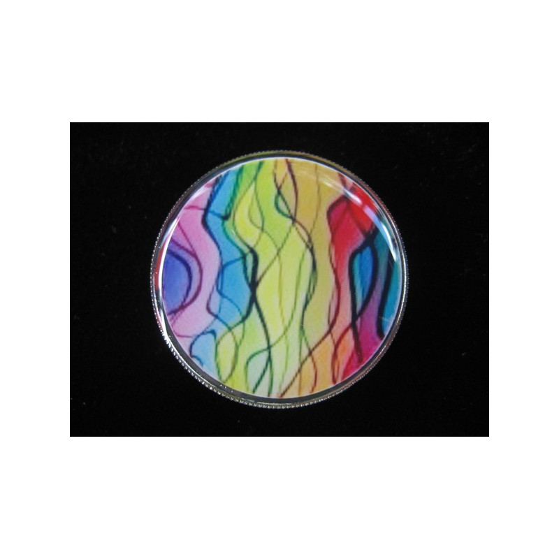 RING graphic, psychedelic patterns, in Fimo