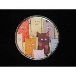 Fancy RING, Happy Cats, set with resin