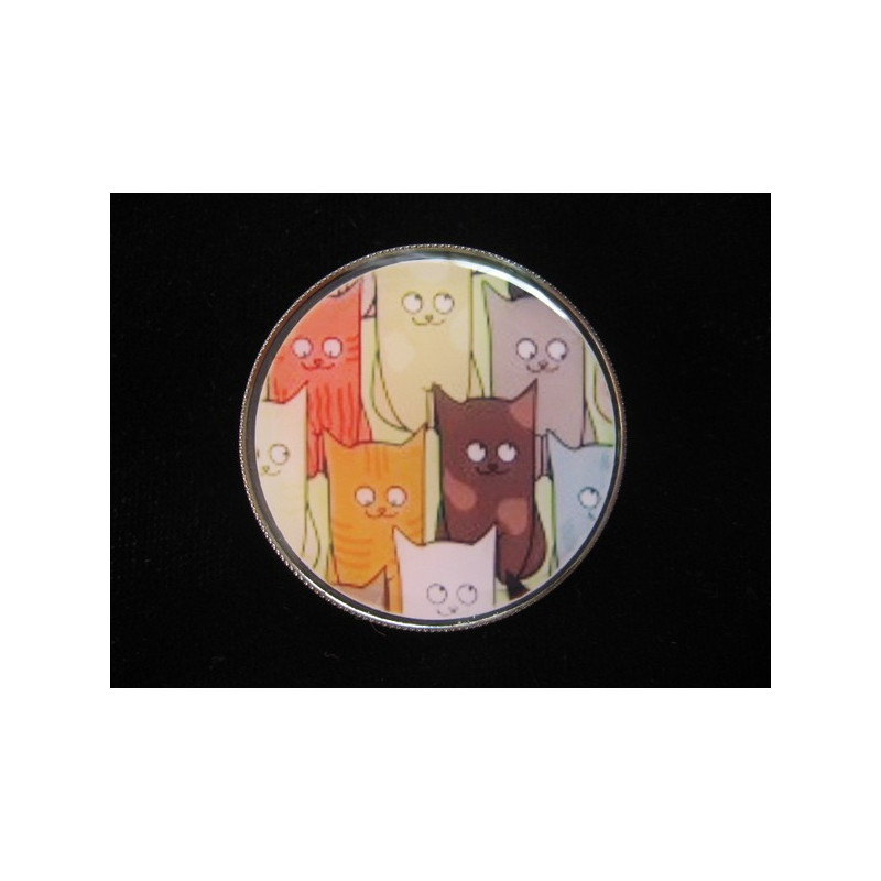 Fancy RING, Happy Cats, set with resin