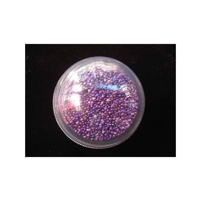 RING dome, microbeads purple mobile, in a half-sphere in plexi
