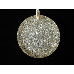 Pendentif fantaisie à paillettes argentées