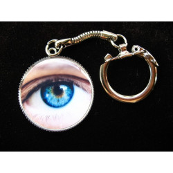 Fancy Keychain, My eye, set in resinVintage "My eye!" Key ring