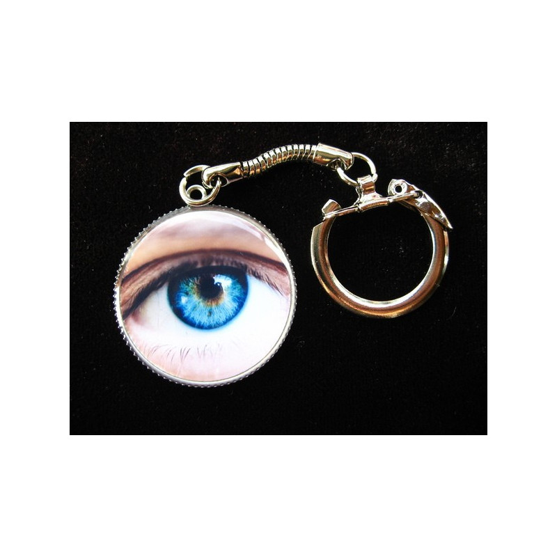 Fancy Keychain, My eye, set in resinVintage "My eye!" Key ring