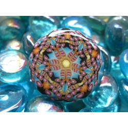 RING graphic, psychedelic patterns, in Fimo
